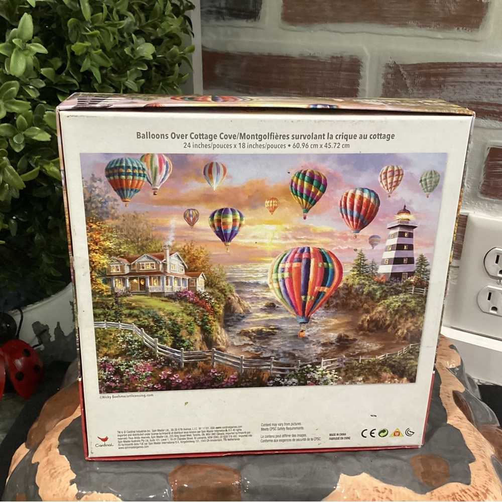 SEALED - 1000 Piece Puzzle - Balloons Over Cottage Cove - Like New - Picture 6 of 10